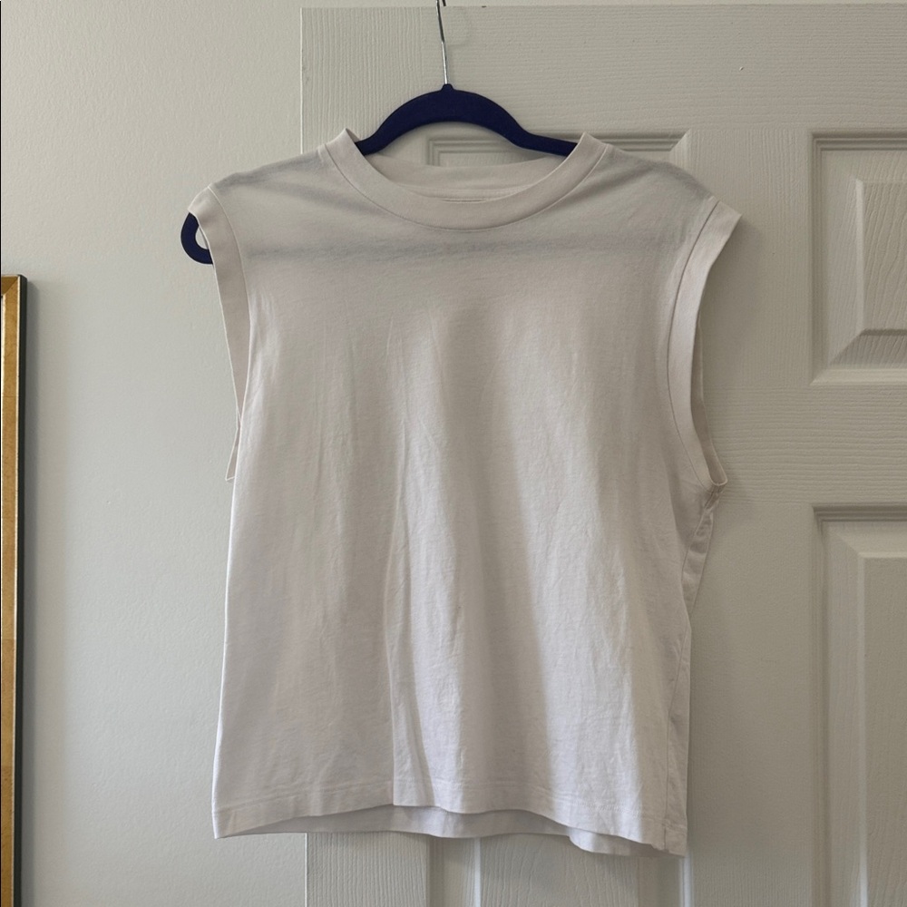 Abercrombie & Fitch High Neck Essential White Tee